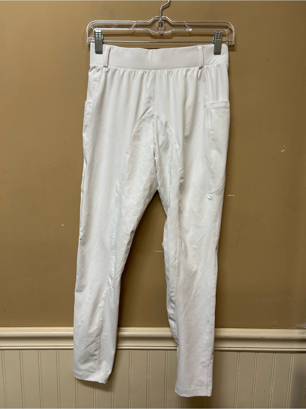 FitsT4 Sports Women’s Size M Breeches Riding Pants Leggings Full Seat Grip White